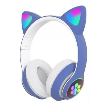 Cat Ear - Fone de ouvido Infantil Bluetooth orelhinha de gato - azul