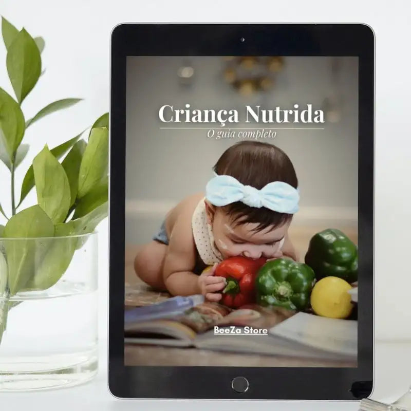 ebook criança nutrida no tablet