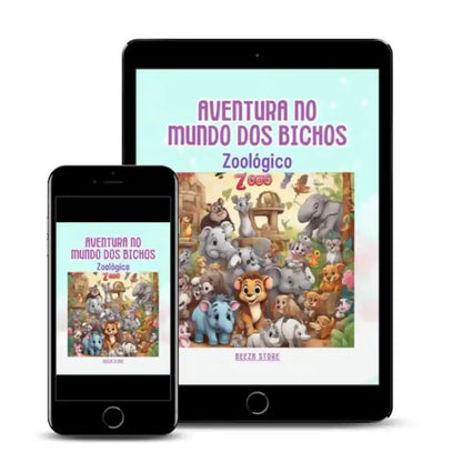 ebook aventura no mundo dos bichos no tablet e smartphone