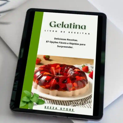 E-book Gelatina - Livro de receitas - tablet